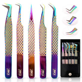 Image Beauty Insight fiber-tip tweezers in 90-degree angle for precise lash placement.