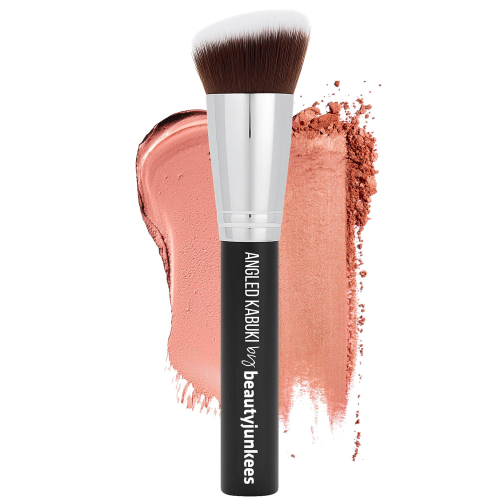 Beauty Junkees angled-cheeks blush brush for precise contour and definition.