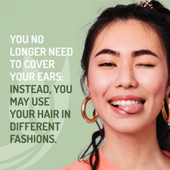Beauty Tapes EARLAP MaxHold transparent design remains nearly invisible under hair.