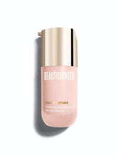 Beautycounter Countertime serum bottle close-up highlighting firming tripeptide formula for radiant skin