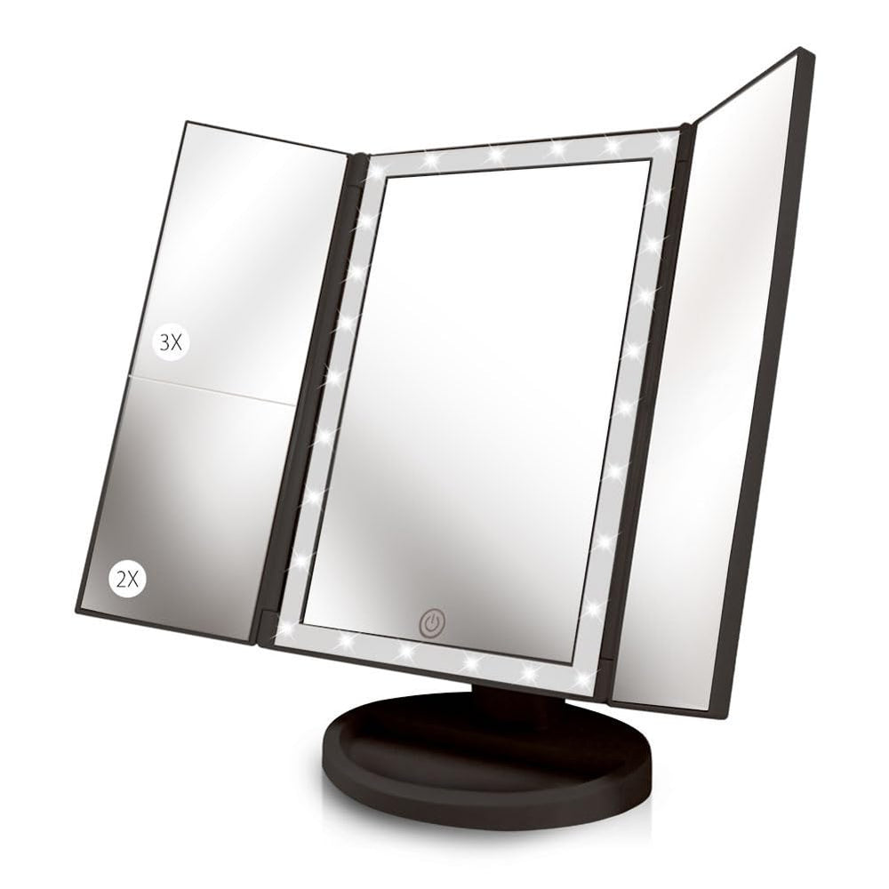 Beautyworks backlit makeup mirror with 36 LED panel for natural lighting