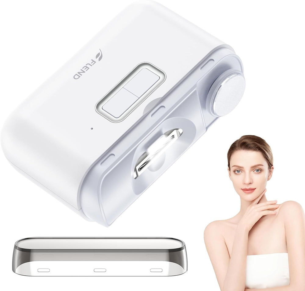 BEAUZMO electric nail clipper front view showing safe trimming for all ages.
