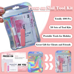 Bebbtiy disposable nail tool kit includes file and glue for efficient prep