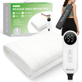 BECALIN massage table warming pad on bed delivers soothing warmth for sessions