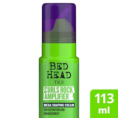 Bed Head Curls Rock Amplifier on towel-dried hair ready for defining cream.