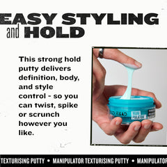 Bed Head Manipulator air dry natural texture shows effortless styling with a touch of salon-ready finish.