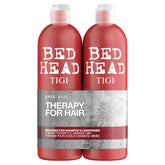Bed Head Urban Anti+dotes Resurrection shampoo bottle with hydrating boost for dry hair.
