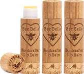 Bee Bella Lip Balm Peppermint pack-01 demonstrates daily hydrating lip care and refreshing cooling sensation.