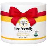 BeeFriendly Organic Face and Eye Cream bottle for deep hydration and radiance.