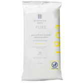 Beekman 1802 face wipes fragrance-free front pack for on-the-go cleansing