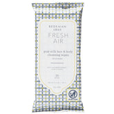 Beekman 1802 Face & Body Wipes Fresh Air packaging—on-the-go cleansing for busy days.