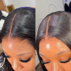 BEEOS 6x6 closure with middle part ready for braid-friendly styling.