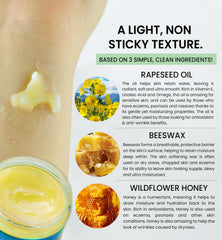 Beesaluxe Beesalene Original texture swatch illustrates a light, breathable balm.