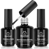 Beetles 3Pcs 15ml Builder Nail Gel Set packaging highlights gift-ready box and long-lasting protection