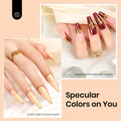 Beetles black gel polish helps create bold contrast for chrome designs