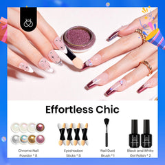 Beetles black-white gel polish 7.5ml bottles highlight base colors for versatile manis.