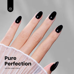 Beetles Black Winter Gel Polish high-gloss finish for long-lasting wear.
