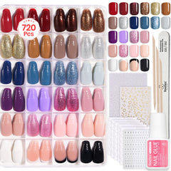 Beetles Bubble Pop short-square nails kit for quick, natural-looking manicures.