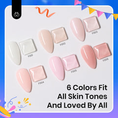 Beetles builder base gel nude pink glitter for chic nail art.