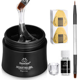 Beetles Builder Gel 60g pot closeup showing smooth gel for durable nail extensions