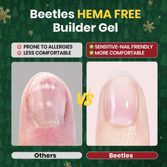 Beetles Builder Gel Gold Glitter Layer adds festive sparkle and depth