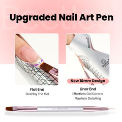 Beetles Builder Gel nail brush cleaner and double-ended brush for cleaner application