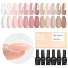 Beetles Builder Gel set packaging shows the 12-color kit for at-home nail art inspiration.