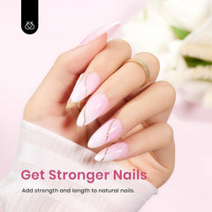 Beetles Builder Gel Set Sheer Luck self-leveling gel applied for smooth nail curves.