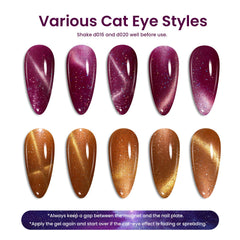 Beetles Cat Eye Set two glitter colors add sparkle and depth.