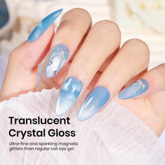 Beetles Gel Polish Pink Cat Eye shade on nails for everyday wear.