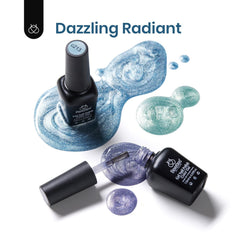 Beetles Cat Eye Gel Polish silver finish for bold cat-eye effect.