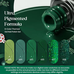 Beetles Gel Polish dark-green shade swatch for bold, long-lasting color.