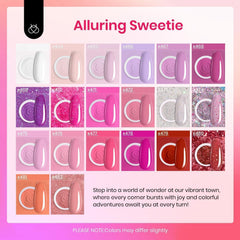 Beetles Dip Powder Nail Kit color swatches showcasing Alluring Sweetie colors