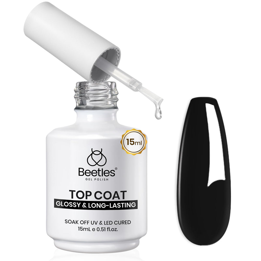 Beetles Extra Glossy Top Coat bottle ready for a high-shine finish.