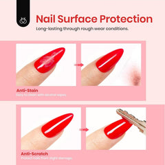 Beetles Extra Glossy Top Coat on natural nails delivers intense shine.