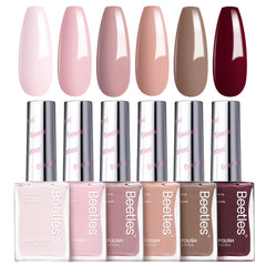 Beetles Fall Nail Polish Set Coconut Mousse bottle closeup showing quick-dry formula for fast nails