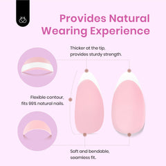 Beetles French Tips no filing required short almond nails for fast beauty.