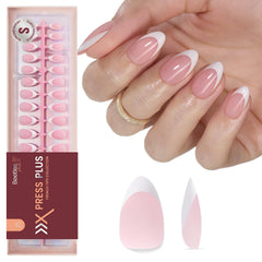 Beetles French Tips nails in pink for quick salon-like manicure at home