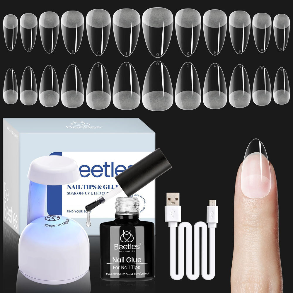 Beetles Gel Nail Extension Kit mini UV lamp for quick at-home curing.