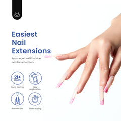 Beetles Gel Nail Kit long-square tips fit ten finger sizes precisely