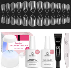 Beetles Gel Polish Kit Short Almond Gift Spree overview for at home manicure ideas
