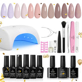 Beetles gel nail kit with UV lamp for at-home manicure.