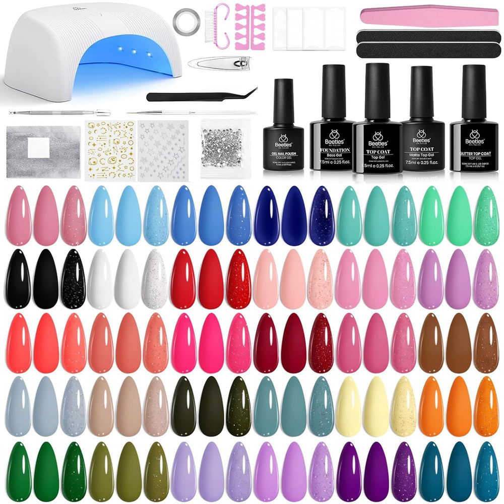 Beetles gel nail kit with UV lamp for at-home manicure success