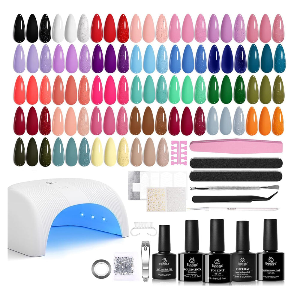 Beetles Gel Nail Polish Kit color swatches for at-home manicure