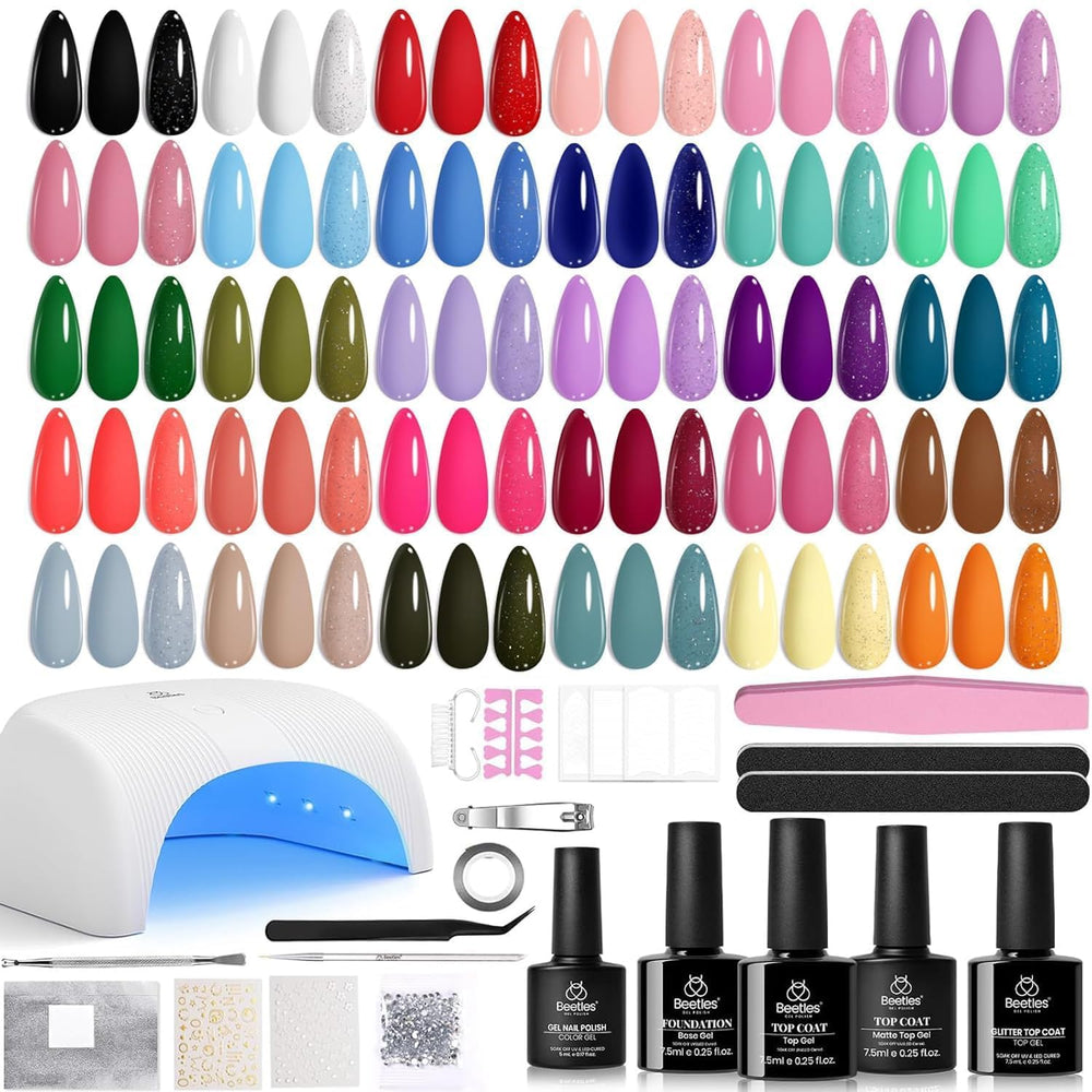 Beetles Gel Nail Polish Kit lamp enables even at-home curing for long-lasting shine