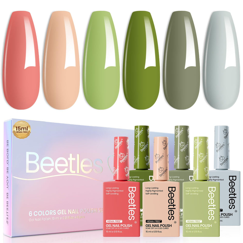 Beetles Gel Nail Polish Set main image shows HEMA-free formula for safer manicures