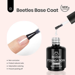 Beetles gel nail polish set packaging image emphasizing three-coat system