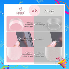 Beetles Gel Nail Tips Etch-X pre-etched edge reduces filing time for faster manicures