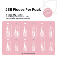 Beetles Gel Nail Tips stiletto medium shape ready to apply.