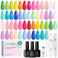 Beetles Gel Polish 25 Colors Kit Flatlay displays versatile hues for stylish DIY nails.